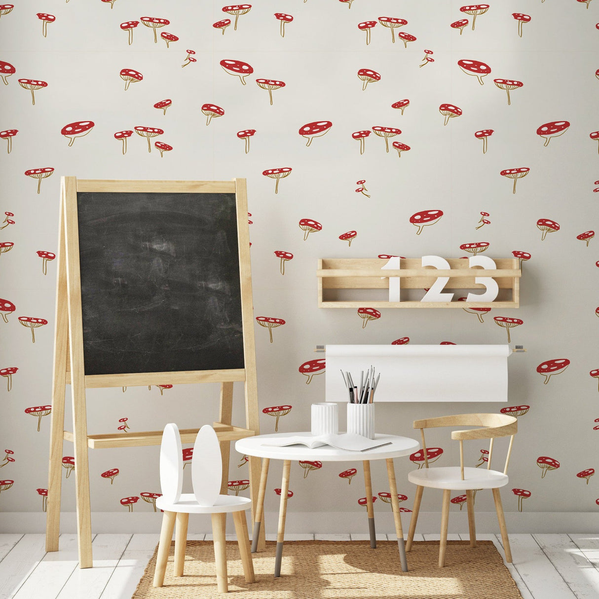 Amanita Wallpaper by Shop Pudge from Loomwell Home Goods
