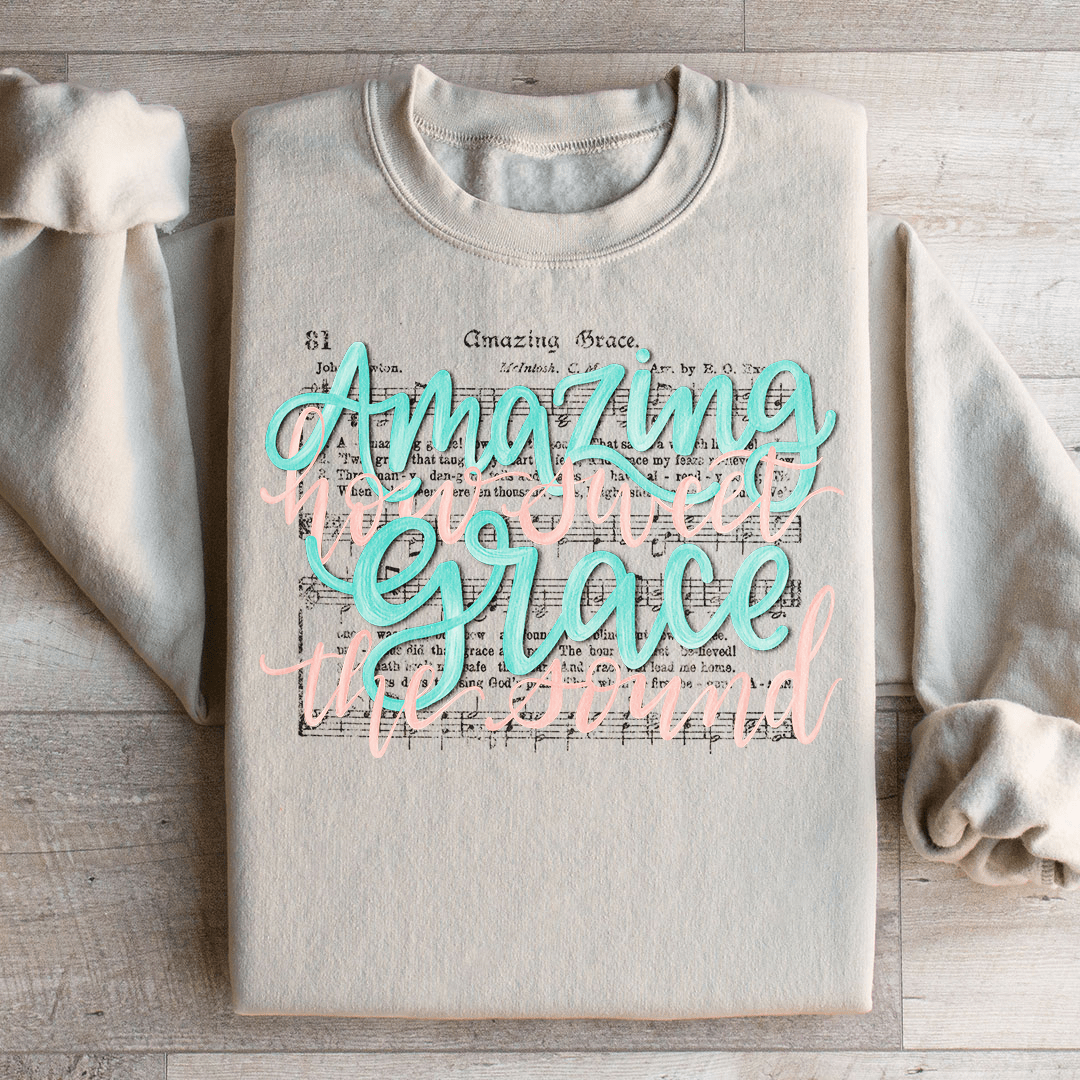 Amazing Grace Song Sweatshirt from Peachy Sunday