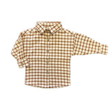 Check Button Up Shirt - Amber Check from Manymoons