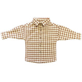 Check Button Up Shirt - Amber Check from Manymoons