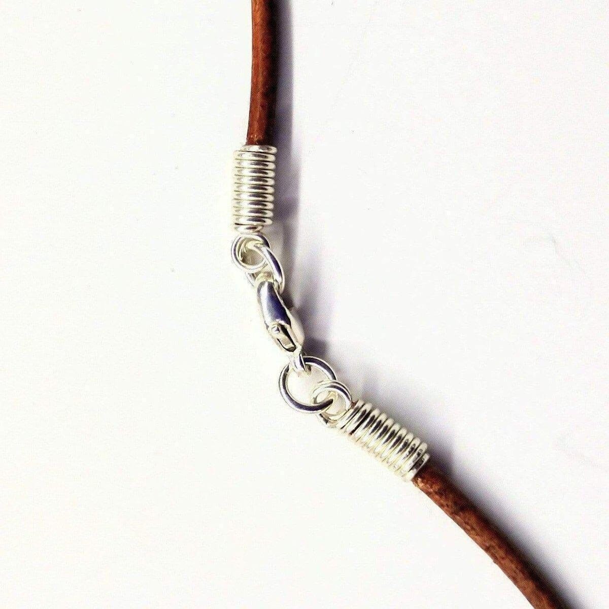 Silver Wrapped Light Amethyst Gemstone Point Leather Necklace from Alexa Martha Designs