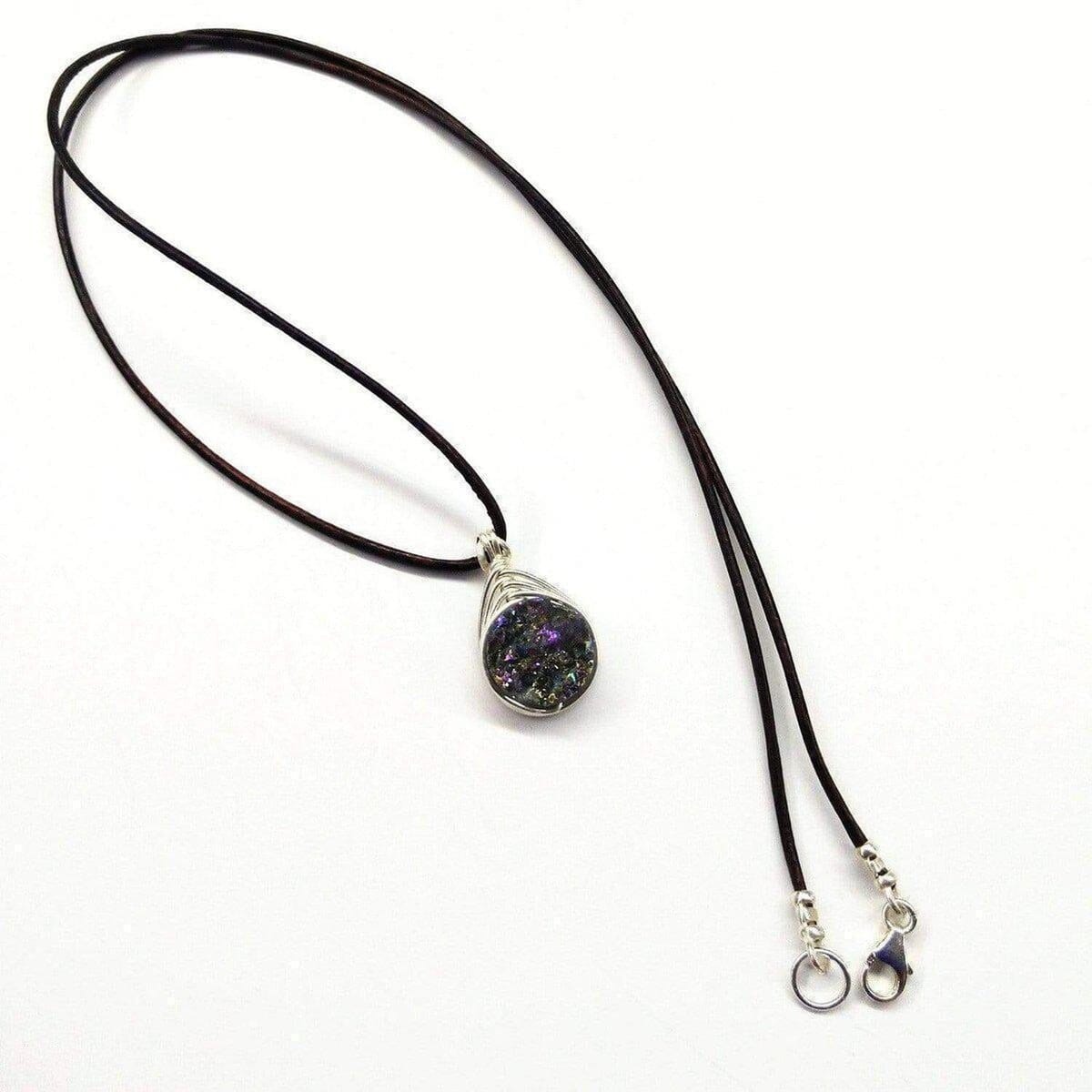 Wire Wrapped Rainbow Druzy Necklace from Alexa Martha Designs