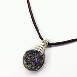 Wire Wrapped Rainbow Druzy Necklace from Alexa Martha Designs