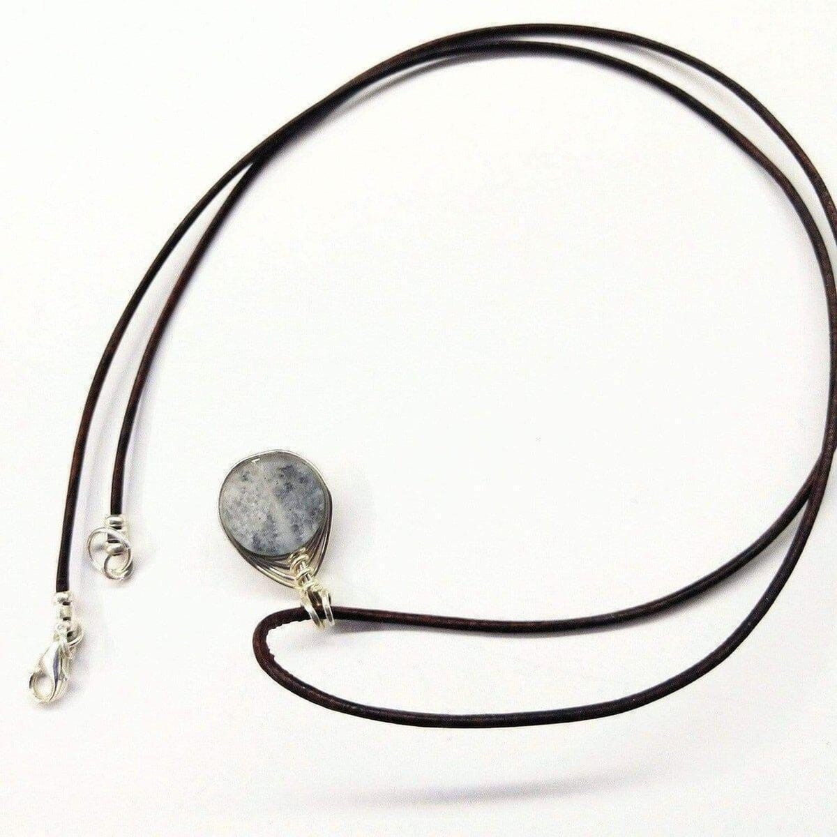 Wire Wrapped Rainbow Druzy Necklace from Alexa Martha Designs