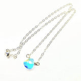 Sterling Silver Wire Wrapped Crystal Briolette Drop Necklace from Alexa Martha Designs