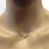 Sterling Silver Wire Wrapped Crystal Briolette Drop Necklace from Alexa Martha Designs
