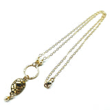 14 KT Gold-Filled Purple Crystal Circle  Filigree Necklace from Alexa Martha Designs