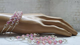 Larger Oval Shaped Swarovski Crystal Bar Bangle Bracelet from Alexa Martha Designs