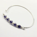 Larger Oval Shaped Swarovski Crystal Bar Bangle Bracelet from Alexa Martha Designs