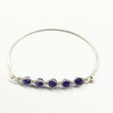 Larger Oval Shaped Swarovski Crystal Bar Bangle Bracelet from Alexa Martha Designs