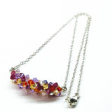 Silver Multi Color Spring Blossom Crystal Necklace from Alexa Martha Designs
