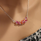 Silver Multi Color Spring Blossom Crystal Necklace from Alexa Martha Designs