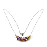Silver Multi Color Spring Blossom Crystal Necklace from Alexa Martha Designs