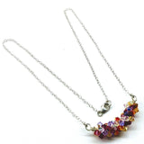 Silver Multi Color Spring Blossom Crystal Necklace from Alexa Martha Designs