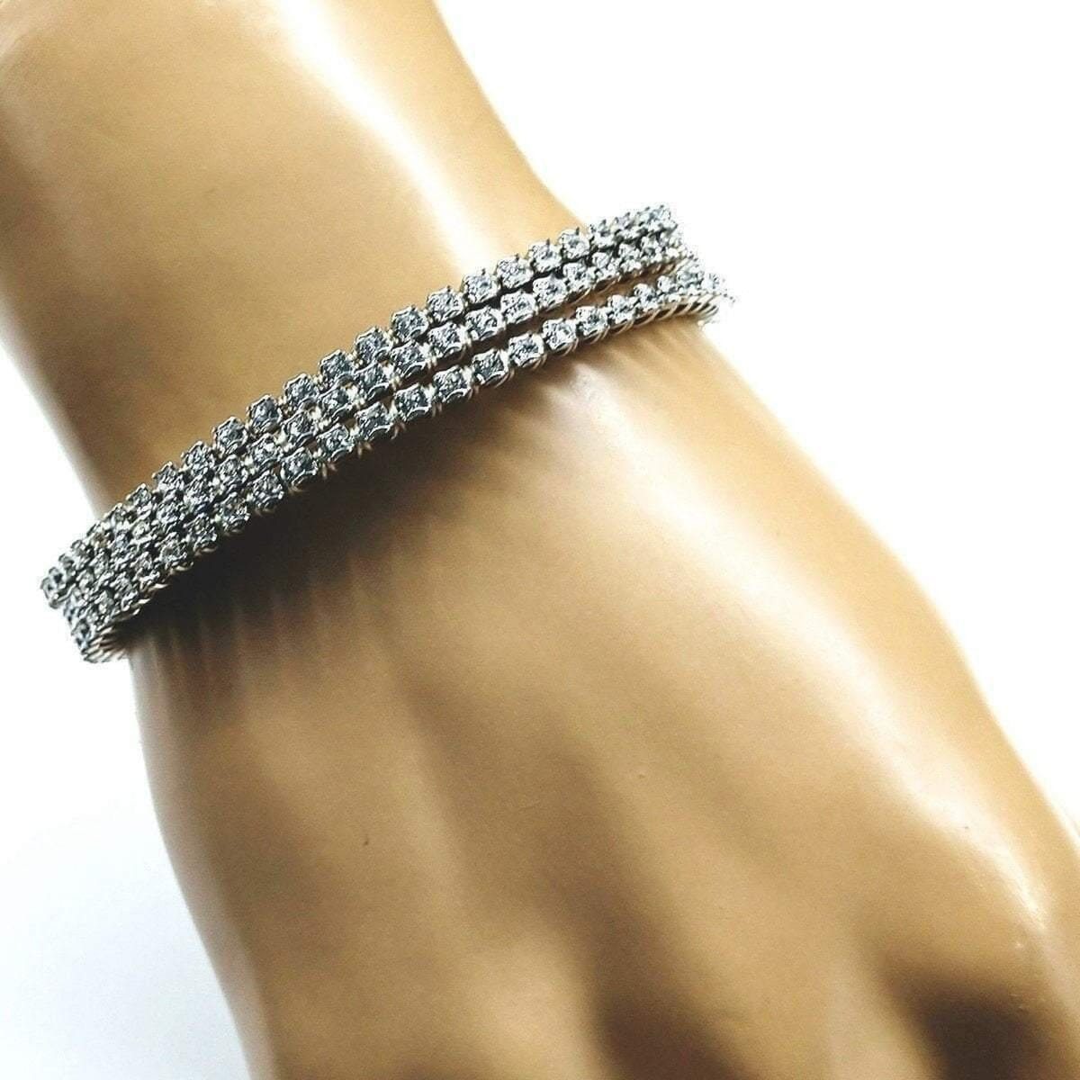 Catch-Free Crystal Rhinestone Tennis Bracelet Bangle from Alexa Martha Designs