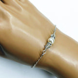 Silver Swarovski Crystal Pearl Bar Bridal Bracelet from Alexa Martha Designs