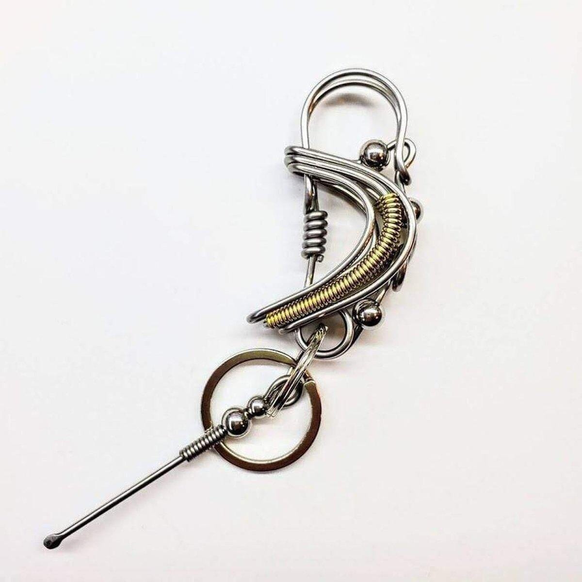 Wire Coiled Birdie Keychain For Him - Limited Edition from Alexa Martha Designs