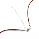 Silver Green Blue Shell Bead Charm Leather Necklace from Alexa Martha Designs