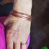 2 Piece Handmade Interlocking Full Overlap Copper Bangle Set from Alexa Martha Designs