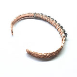 Set of Glamorously Wrapped Hammered Rhinestone Crystal Bling Bangles from Alexa Martha Designs