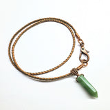 Vegan Friendly Wire Wrapped Pointed Crystal Necklace from Alexa Martha Designs