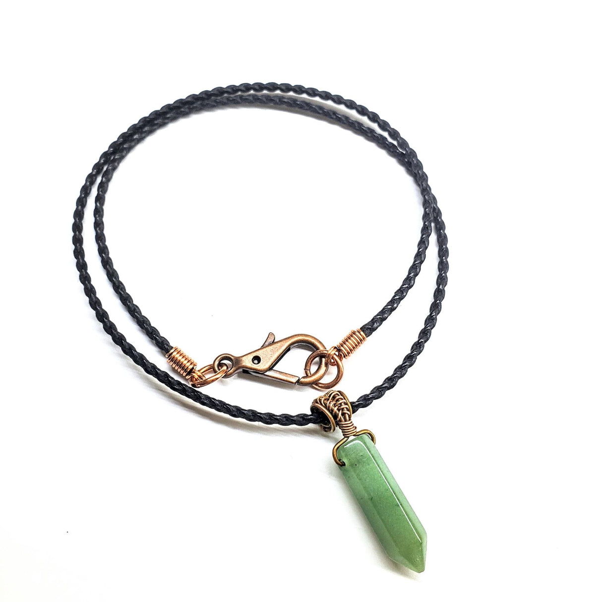 Vegan Friendly Wire Wrapped Pointed Crystal Necklace from Alexa Martha Designs