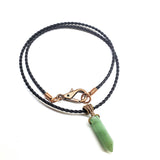 Vegan Friendly Wire Wrapped Pointed Crystal Necklace from Alexa Martha Designs