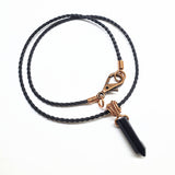 Vegan Friendly Wire Wrapped Pointed Crystal Necklace from Alexa Martha Designs
