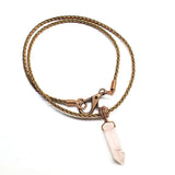 Vegan Friendly Wire Wrapped Pointed Crystal Necklace from Alexa Martha Designs