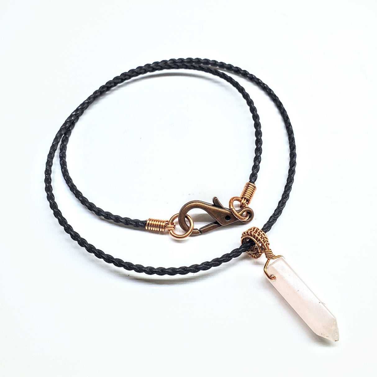 Vegan Friendly Wire Wrapped Pointed Crystal Necklace from Alexa Martha Designs