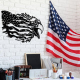 American Bald Eagle Wall Art with Distressed US Flag-Indepence Day Gift from VITAHOME DESIGN LLC