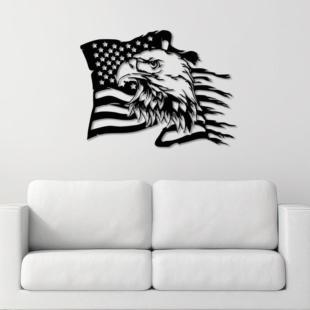 Bald Eagle Holding American Flag Wall Art from VITAHOME DESIGN LLC