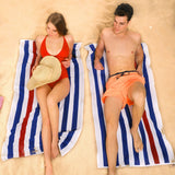 Cabana Striped Oversized Premium Cotton Beach Towel 30x60" - 32 Set Case Pack From American Soft Linen