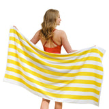 Cabana Striped Oversized Premium Cotton Beach Towel 30x60" - 32 Set Case Pack From American Soft Linen