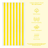 Cabana Striped Oversized Premium Cotton Beach Towel 30x60" - 32 Set Case Pack From American Soft Linen