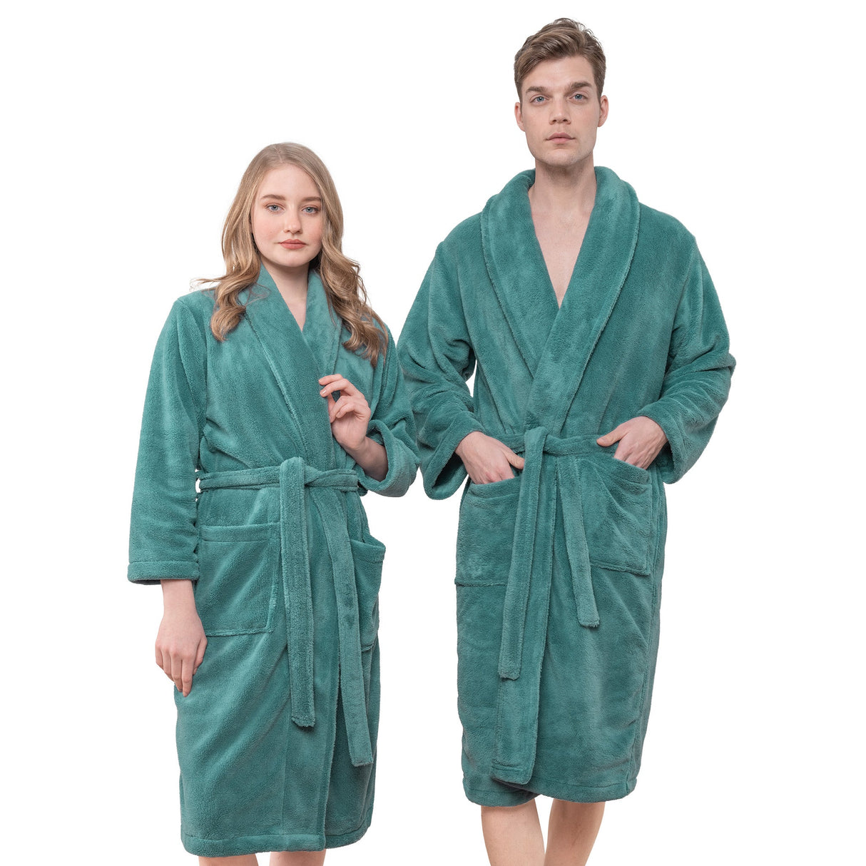 American Soft Linen Unisex Fleece Bathrobe, Super Soft, Absorbent and Fluffy - Wholesale From American Soft Linen