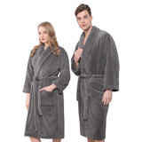 American Soft Linen Unisex Fleece Bathrobe, Super Soft, Absorbent and Fluffy - Wholesale From American Soft Linen