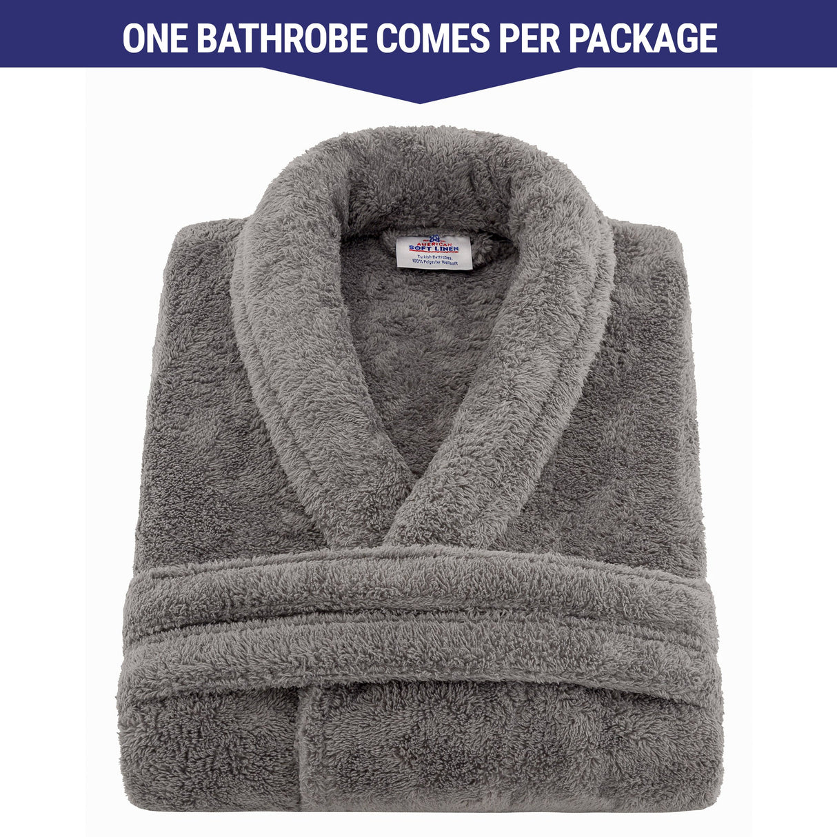 American Soft Linen Unisex Fleece Bathrobe, Super Soft, Absorbent and Fluffy - Wholesale From American Soft Linen