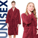 American Soft Linen Unisex Fleece Bathrobe, Super Soft, Absorbent and Fluffy - Wholesale From American Soft Linen