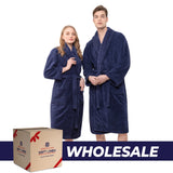 American Soft Linen Unisex Fleece Bathrobe, Super Soft, Absorbent and Fluffy - Wholesale From American Soft Linen