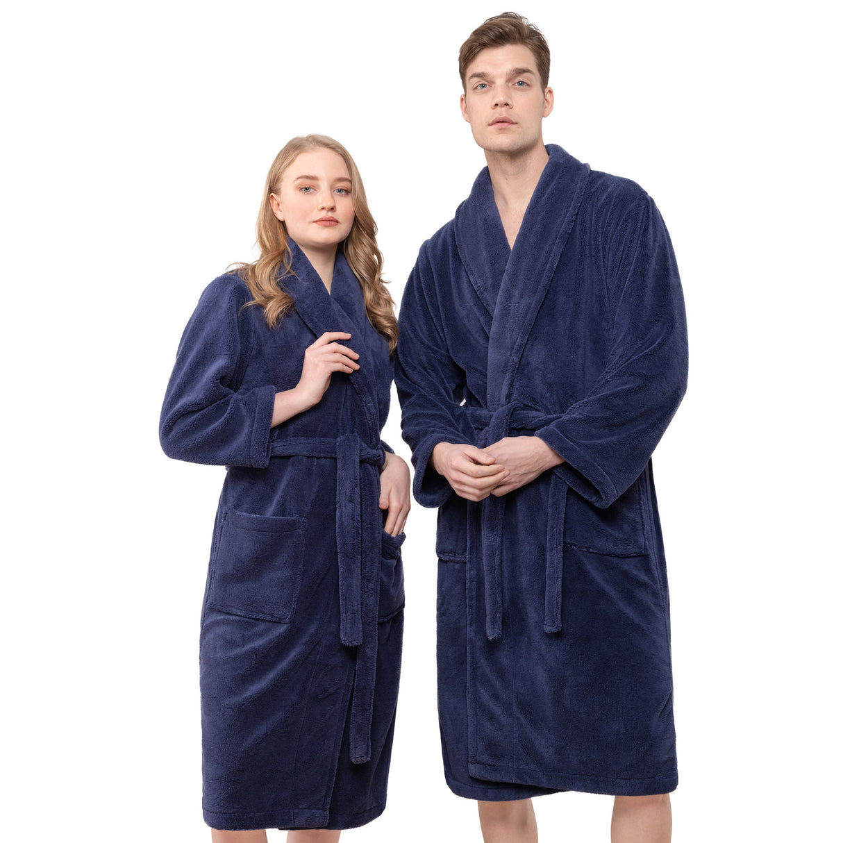 American Soft Linen Unisex Fleece Bathrobe, Super Soft, Absorbent and Fluffy - Wholesale From American Soft Linen