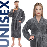 American Soft Linen Unisex Fleece Bathrobe, Super Soft, Absorbent and Fluffy - Wholesale From American Soft Linen