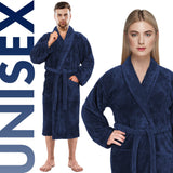 American Soft Linen Unisex Fleece Bathrobe, Super Soft, Absorbent and Fluffy - Wholesale From American Soft Linen