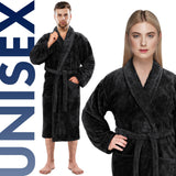 American Soft Linen Unisex Fleece Bathrobe, Super Soft, Absorbent and Fluffy - Wholesale From American Soft Linen