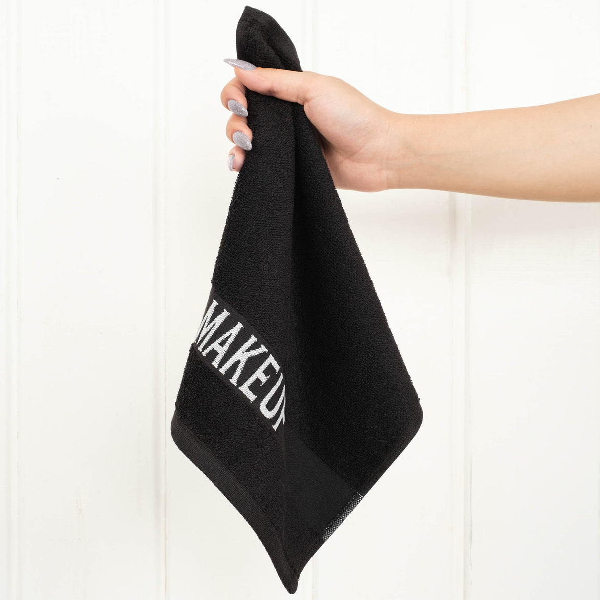 American Soft Linen, Makeup Remover Face Cloth, 100% Cotton Makeup Towels, 4 Packed Face Towels, 12x12 inches, Black - 100 Set Case Pack From American Soft Linen