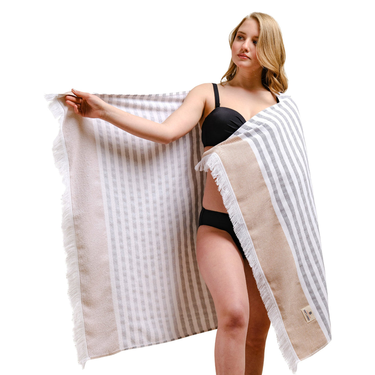 Mediterranean 100% Cotton Turkish Peshtemals, 35" x 60",  Modern & Traditional Turkish Towels - 44 Set Case Pack From American Soft Linen