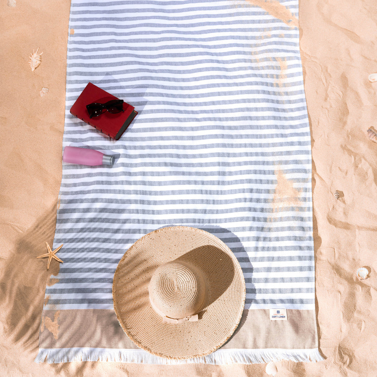 Mediterranean 100% Cotton Turkish Peshtemals, 35" x 60",  Modern & Traditional Turkish Towels - 44 Set Case Pack From American Soft Linen