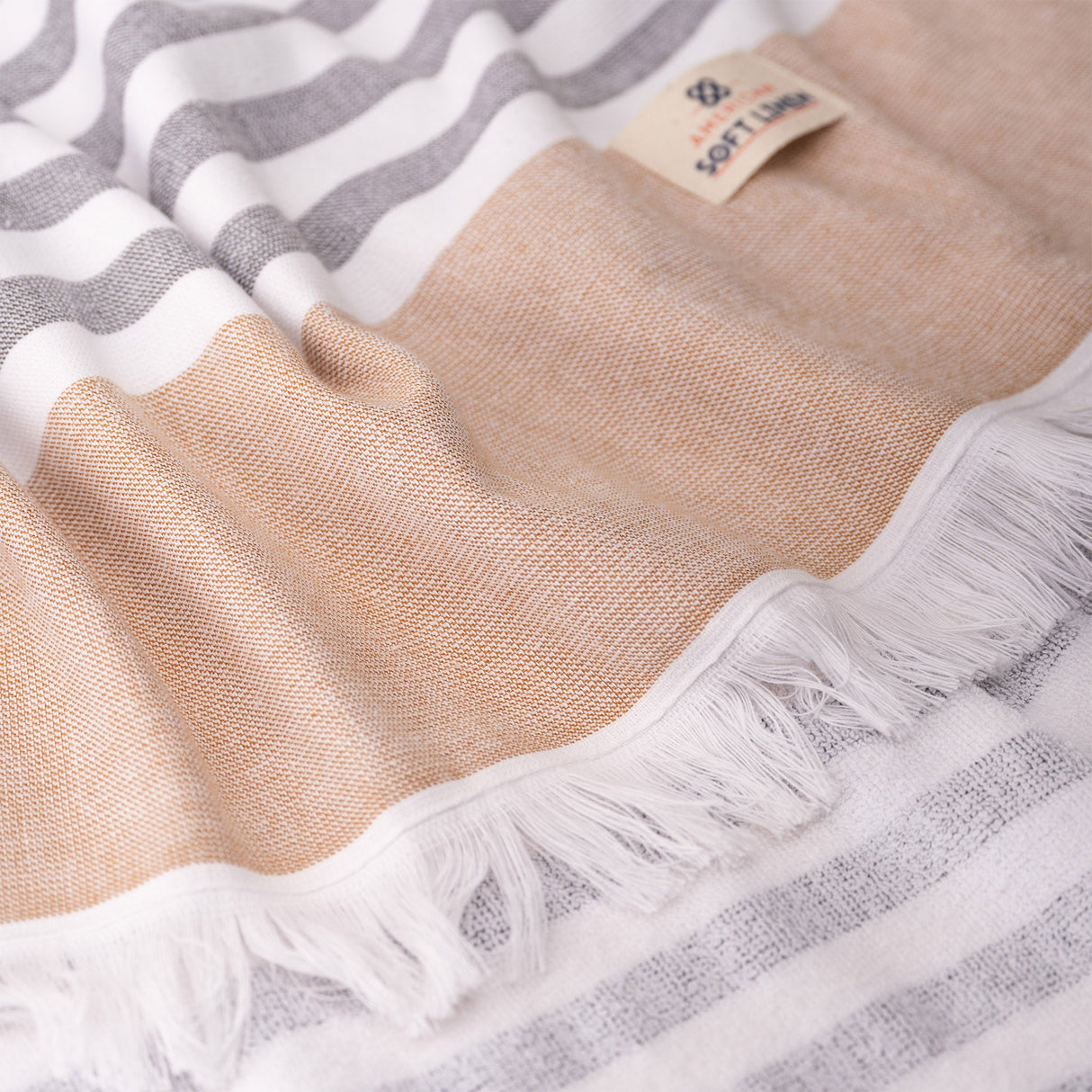 Mediterranean 100% Cotton Turkish Peshtemals, 35" x 60",  Modern & Traditional Turkish Towels - 44 Set Case Pack From American Soft Linen