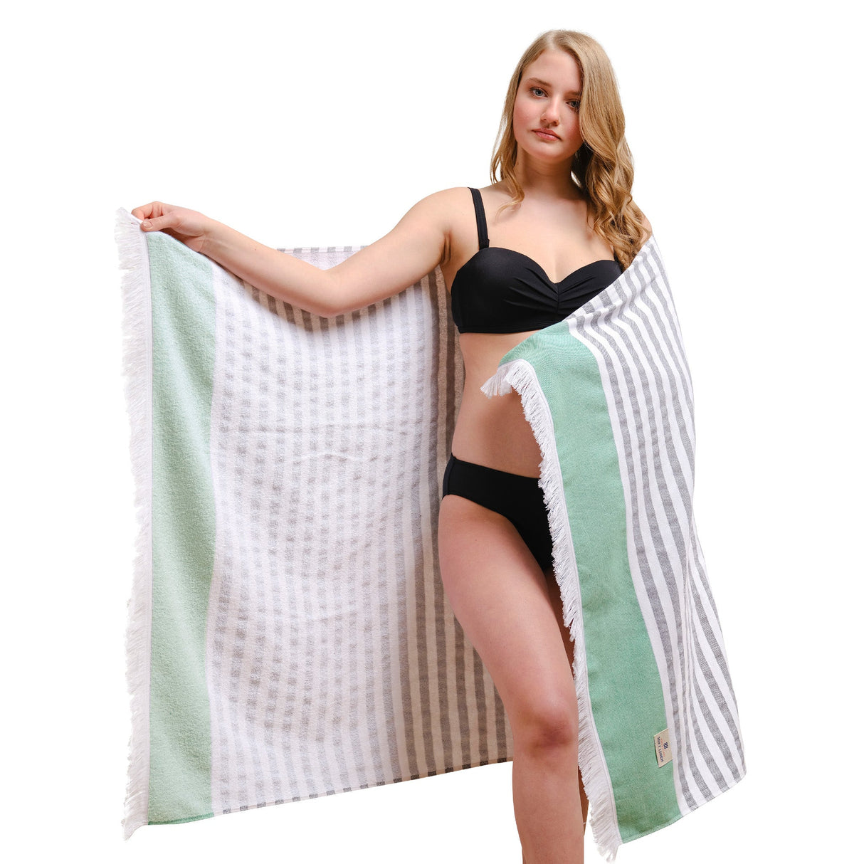 Mediterranean 100% Cotton Turkish Peshtemals, 35" x 60",  Modern & Traditional Turkish Towels - 44 Set Case Pack From American Soft Linen