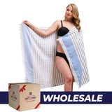 Mediterranean 100% Cotton Turkish Peshtemals, 35" x 60",  Modern & Traditional Turkish Towels - 44 Set Case Pack From American Soft Linen